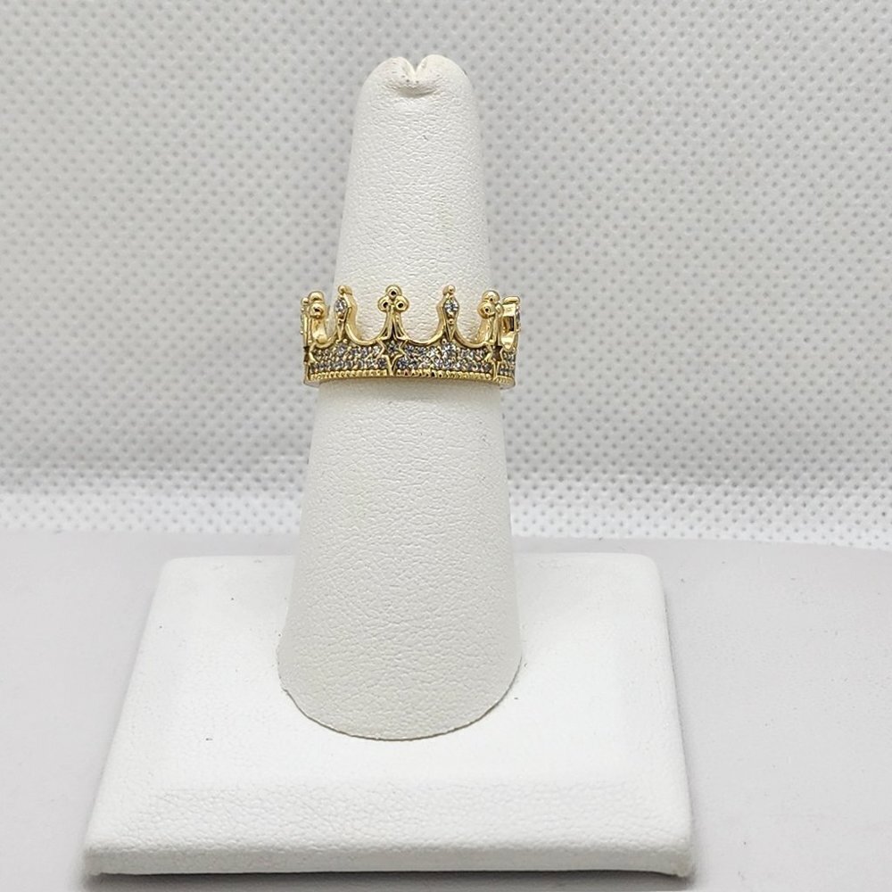 Brand New Sterling Silver 925 Crown Cz Stone Ring
